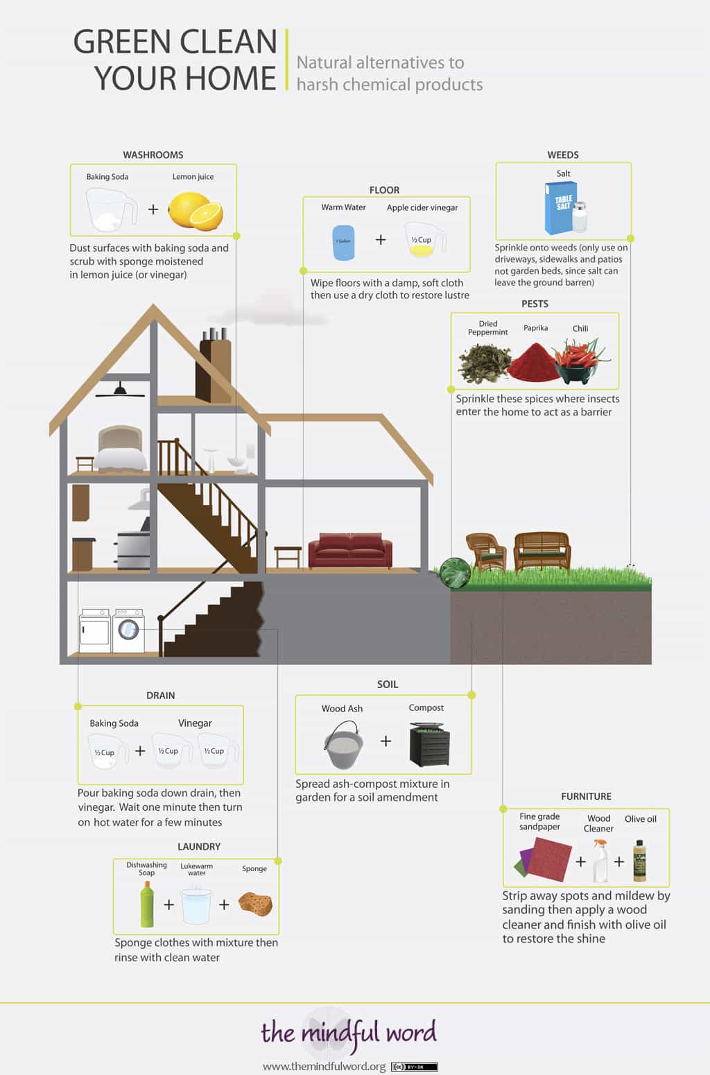 Green clean your home - infographic