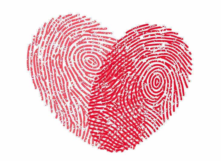 fingerprint heart