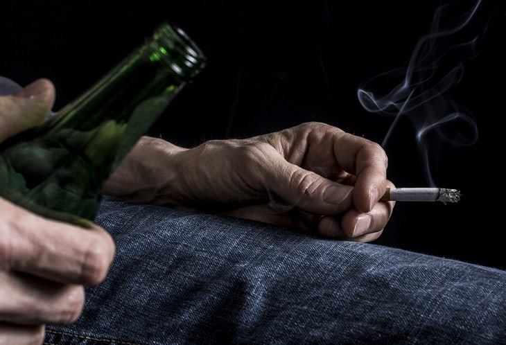 smoking and drinking