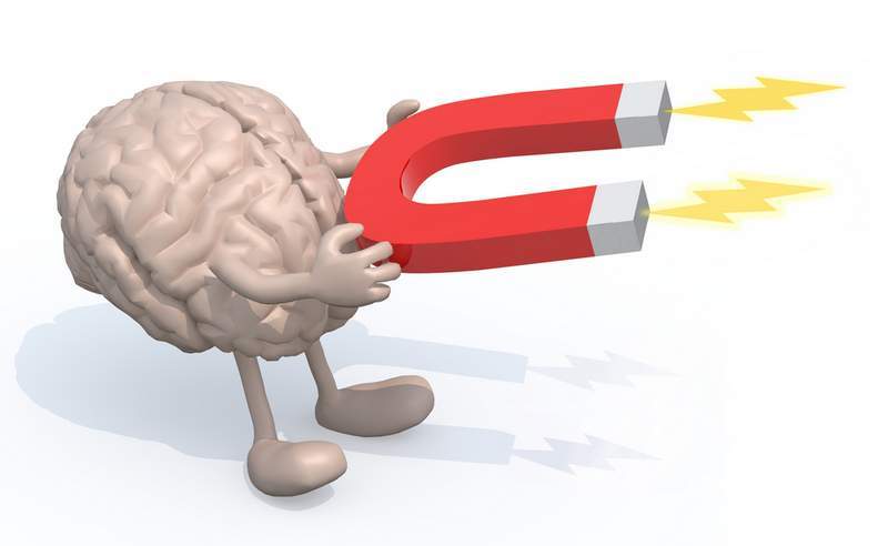 WHAT IF?: Insurance and The Law of Attraction 13 artwork of brain holding a magnet