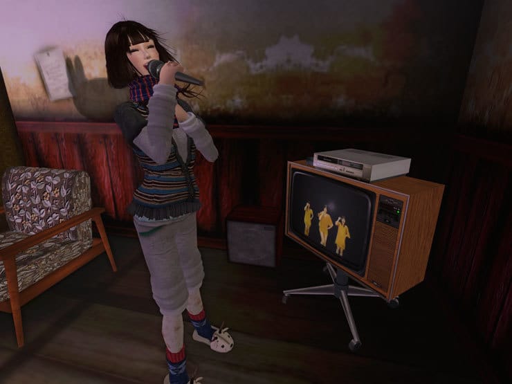 Woman singing - expressing herself