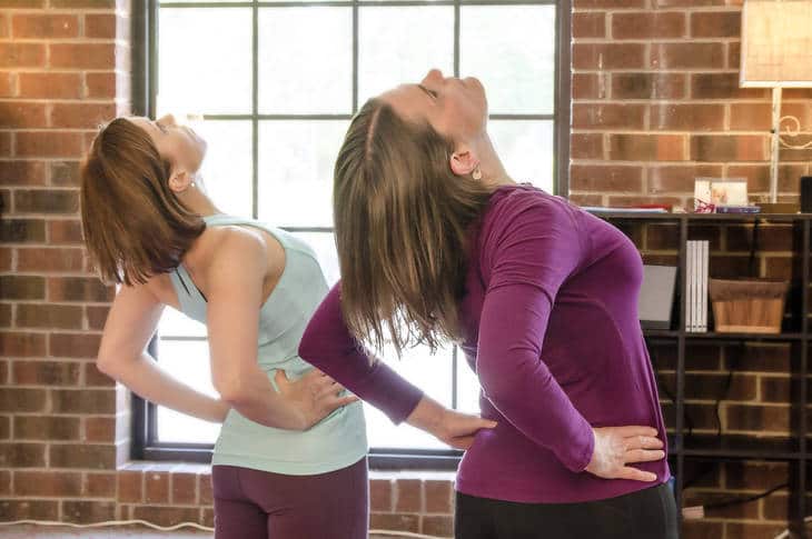 TONE AND TRANSFORM: Master the Five Tibetans yoga poses 44 Two female participants - Five Tibetans Yoga excerpt