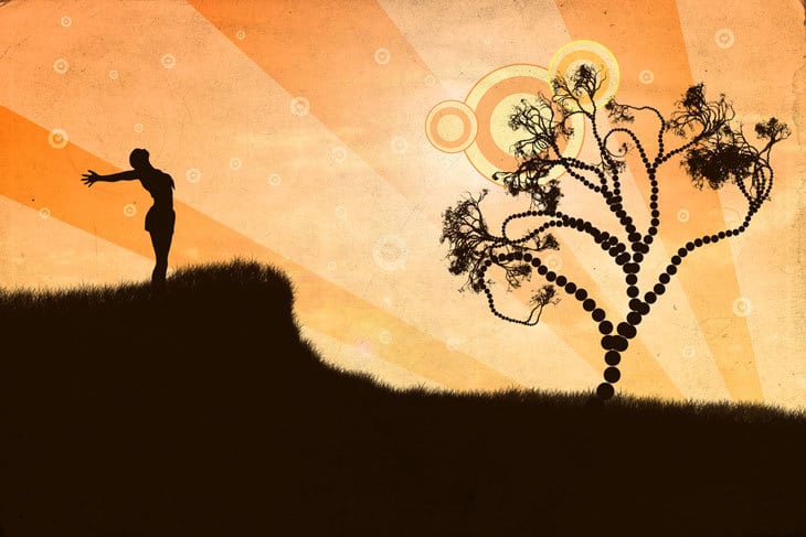 woman showing gratitude