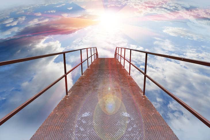 Gateway in sky - Being present in life