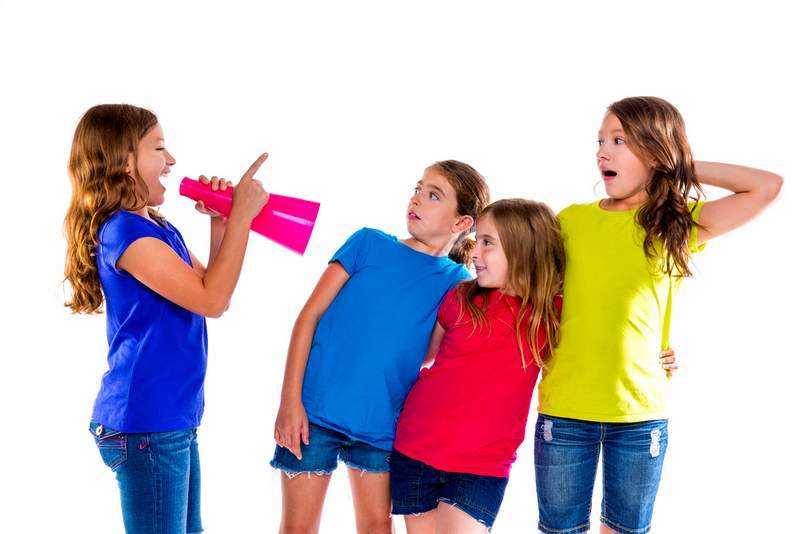 SISTER TYRANT: We must accept ourselves before we can accept others 13 Girl with megaphone giving orders to three girls