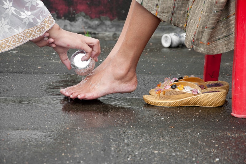 SERVANT LEADERSHIP: Mindfulness and awareness in the workplace creates resonance and fulfillment 13 Buddhist monk washing mother's feet