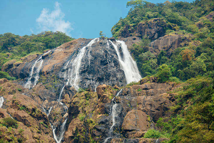 Dudhsagar falls - Cascading waterfalls