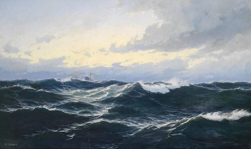 POEMS BY MICHAEL SEEGER: On the Death of Hart Crane, What's Requisite, Ant Bite, Finding Faith, Transience 62 Ship in rough ocean water - Poems by Michael Seeger