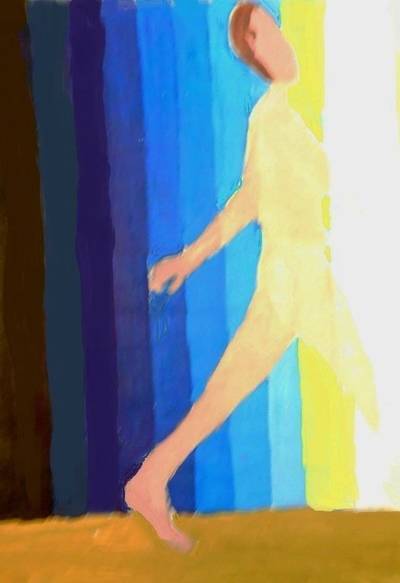 Painting of himself as young man by Max Reif - A saga in symbols