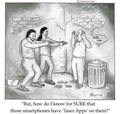 Attack of the Taser App 39 cartoon taser app small