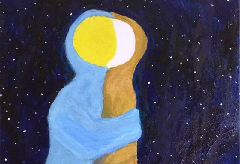 Cropped Union painting by Max Reif - A process of birth