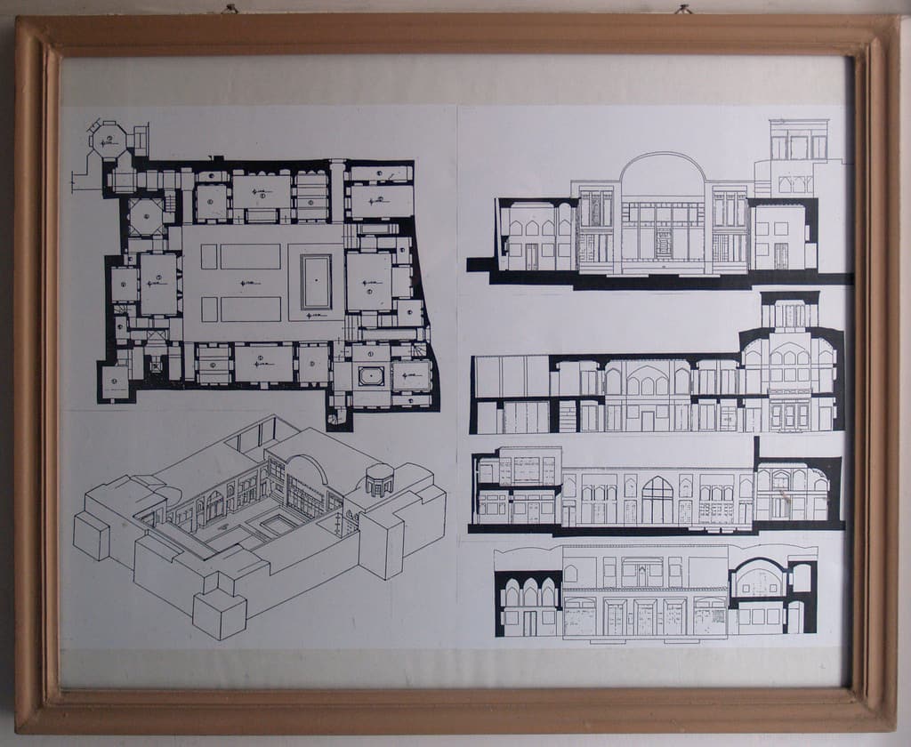 Blueprint of an artist's house