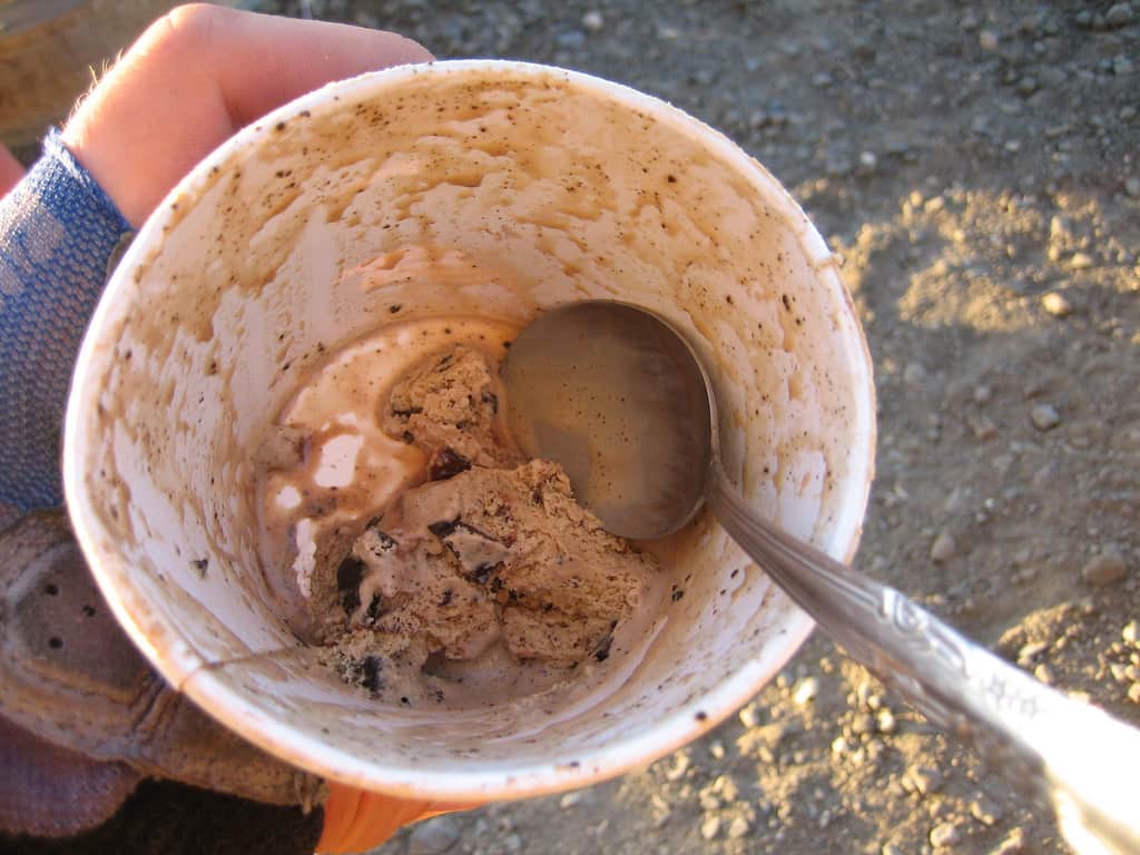 Pint of ice cream, almost all eaten - The happiness challenge