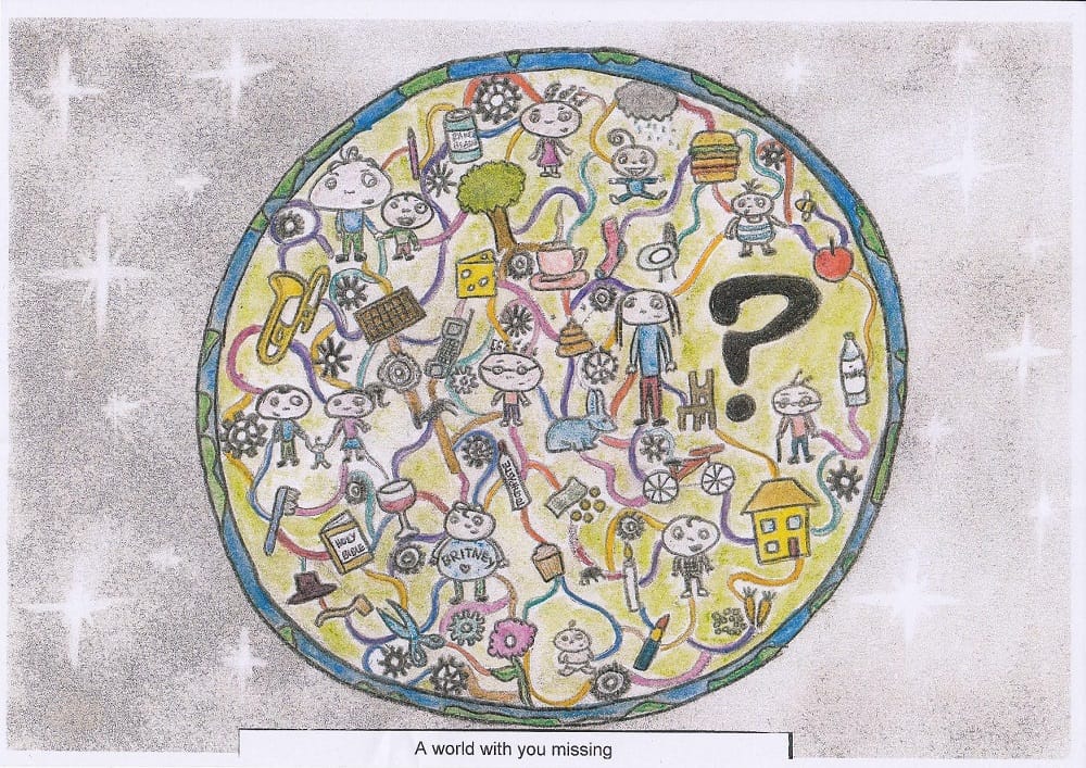 Illustration of a bunch of things in the world on top of the Earth, with a question mark included - There's no such thing as naughty