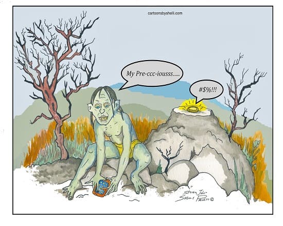 What If Gollum Was Addicted to His Phone? 14 gollum phone cartoon small