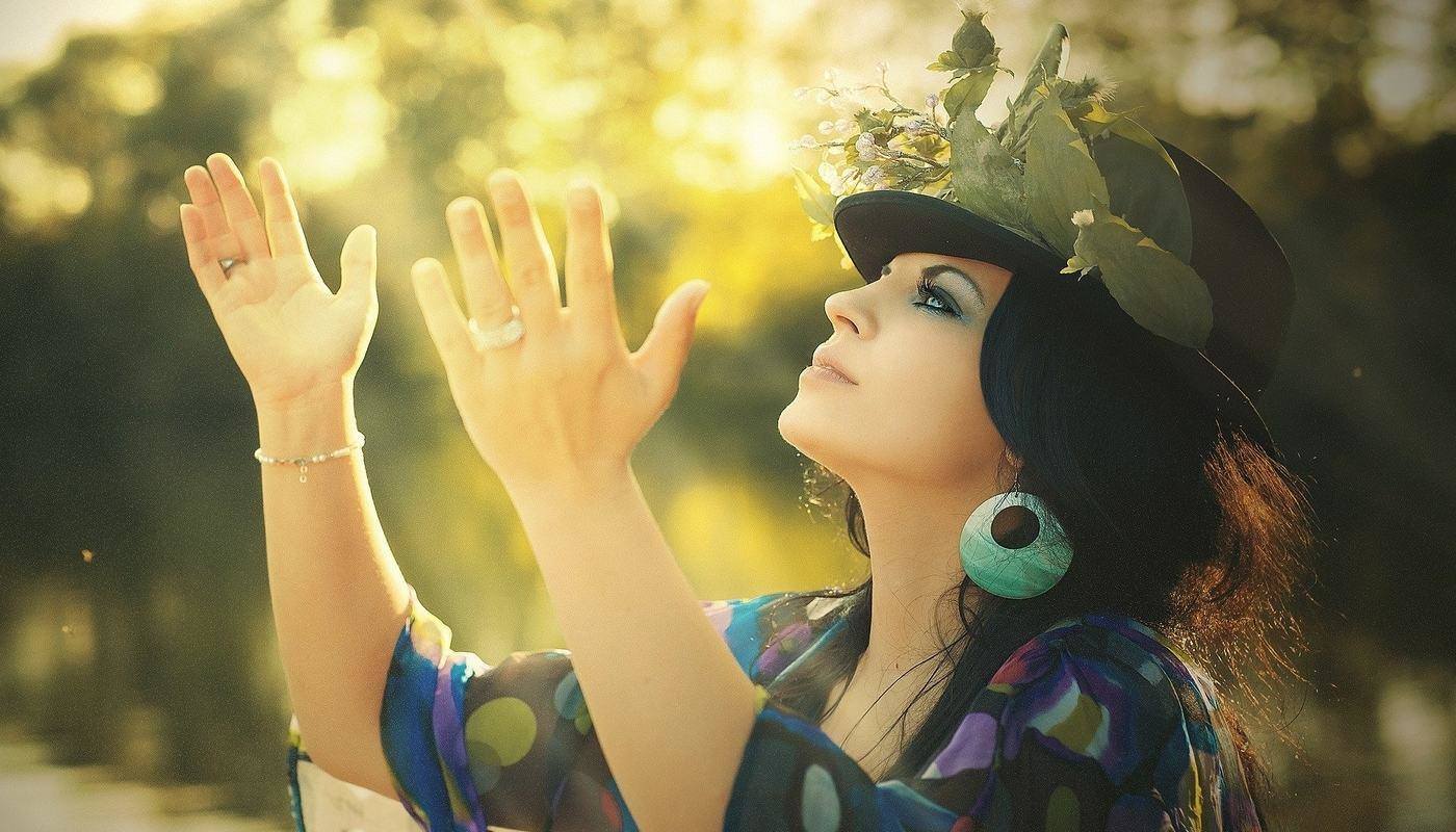 woman gazing at the sky