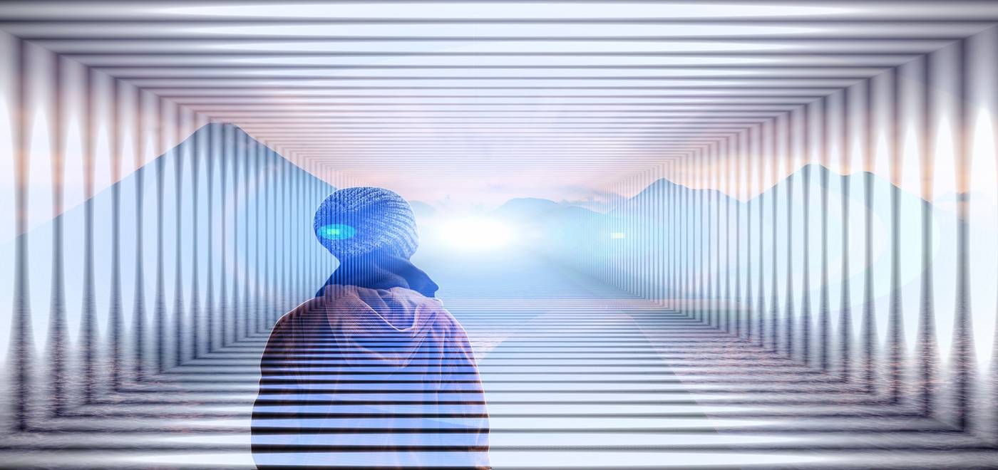 THE SAGE OF THE ROCKIES: Dedicated to the late Ram Dass 14 Silhouette of woman wearing winter hat