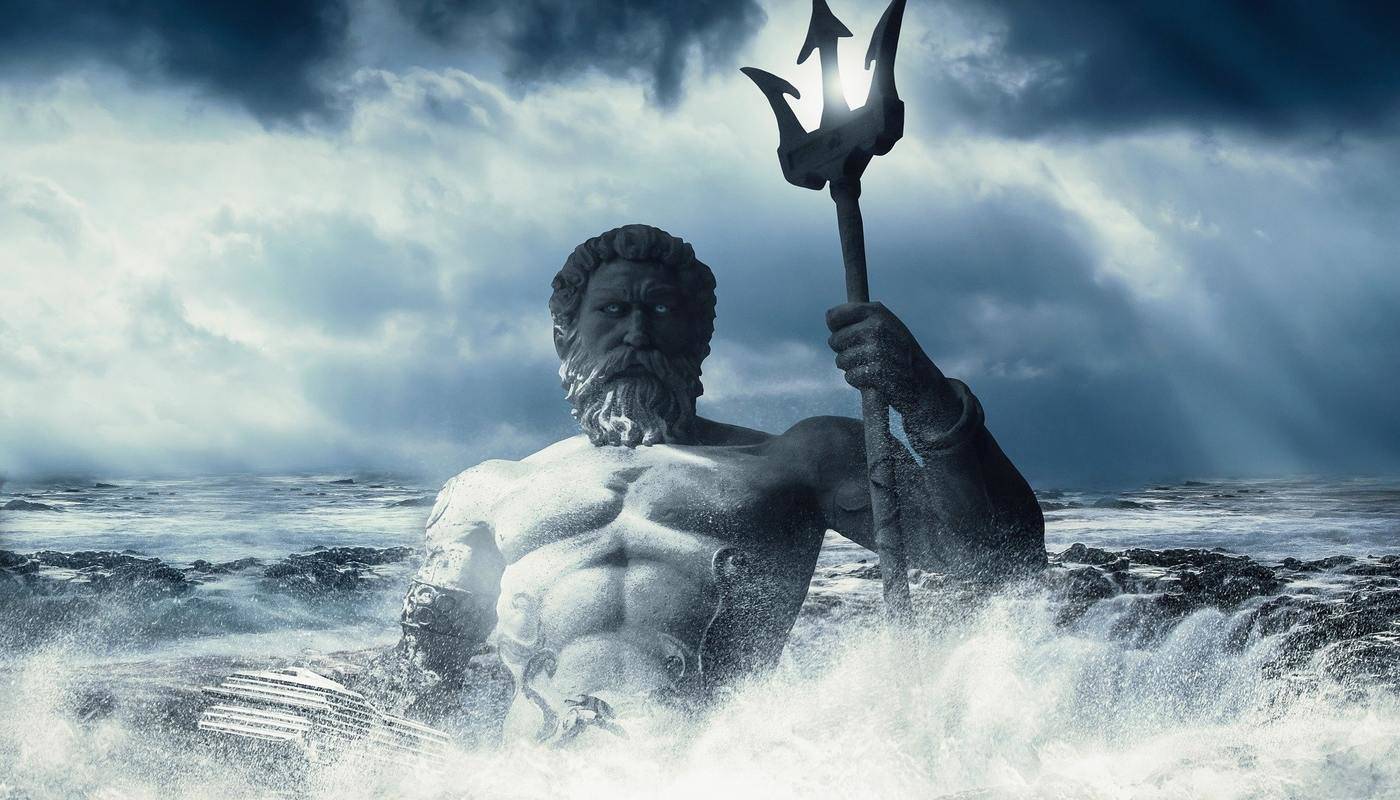 Poseidon rising from the sea