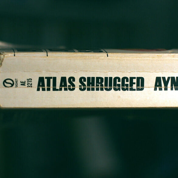 book spine - atlas shrugged by Ayn FRand