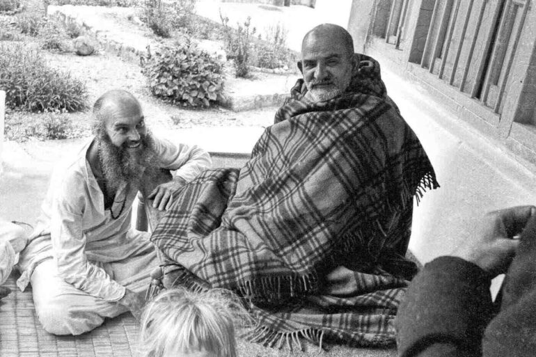 Ram Dass with group of people
