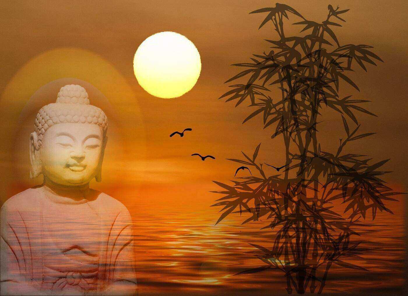 POEMS BY JAMES FARWELL: 8 haiku about living authentically in the moment 13 Buddha statue in front of moon, with tree