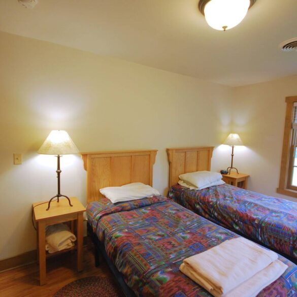 Two twin beds, side by side