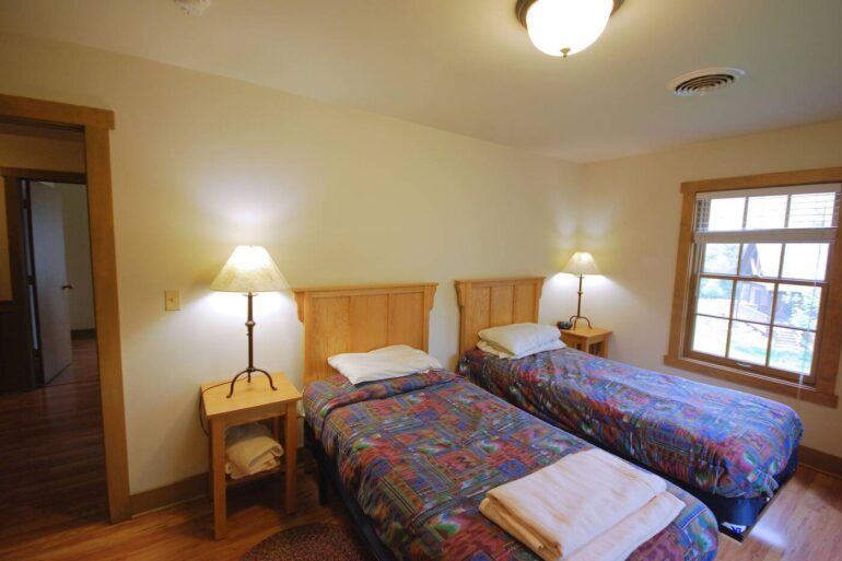 Two twin beds, side by side