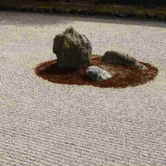 stones in a Japanese Zen garden