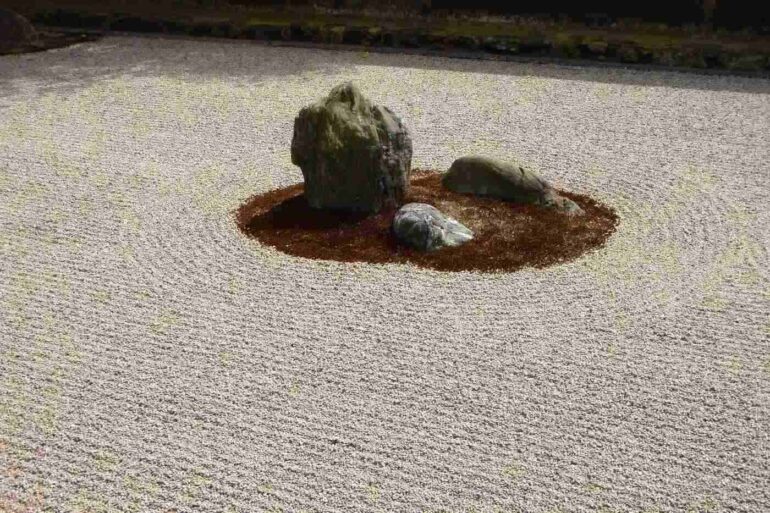 stones in a Japanese Zen garden