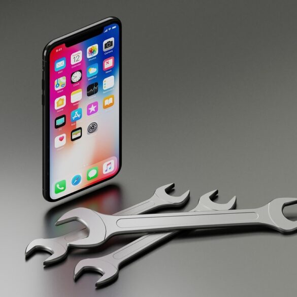 smartphone with spanners