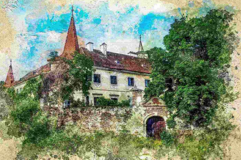 Drawing of castle