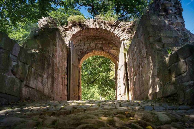 Gate to stone castle