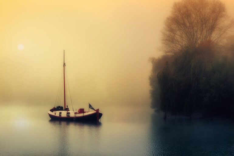 sailing boat on a quiet sea