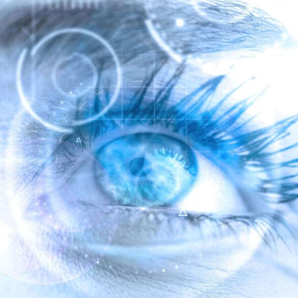 Close-up of blue eye