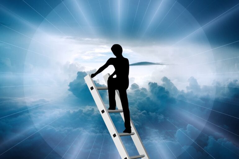 THE 3-STEP MORAL LADDER: Reclaim your ethics, one choice at a time 13 Silhouette of person climbing ladder into sky