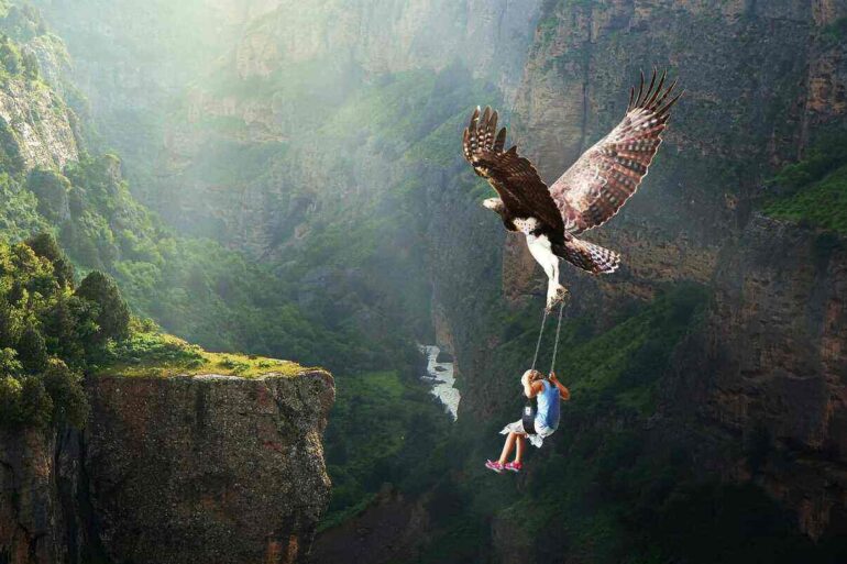 NARCISSISTIC ABUSE RECOVERY: Realigning with the love that was there all along 13 owl carrying young girl over an abyss