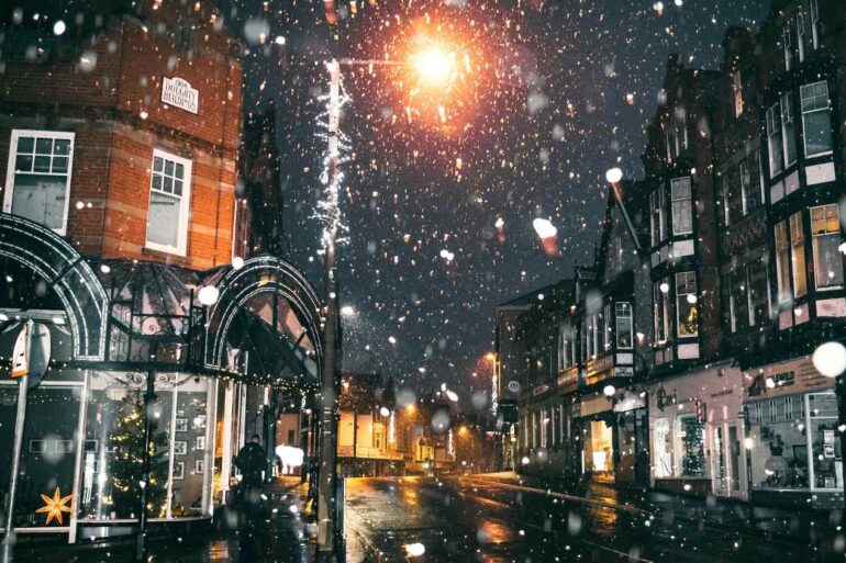 Streetlight on snowy night - 4 Poems, Including ”Map of the Heart” and "My Beloved Ghosts"