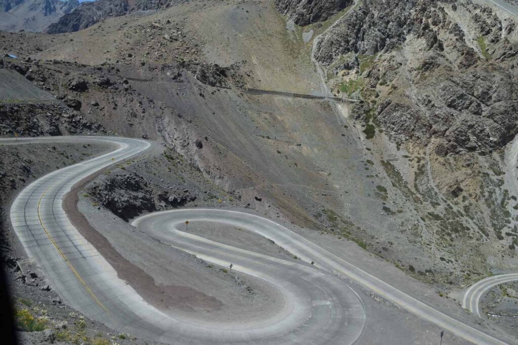 Road through Andes Mountains in Chile - On Retreat With Spiritual Leader Mamo Lorenzo of Sasaima