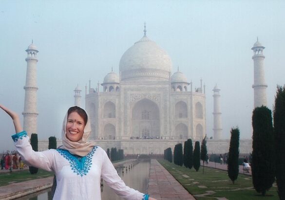 Author in front of Taj Mahal - Soul Holidays: While Travelling, Gratitude Is My Guide