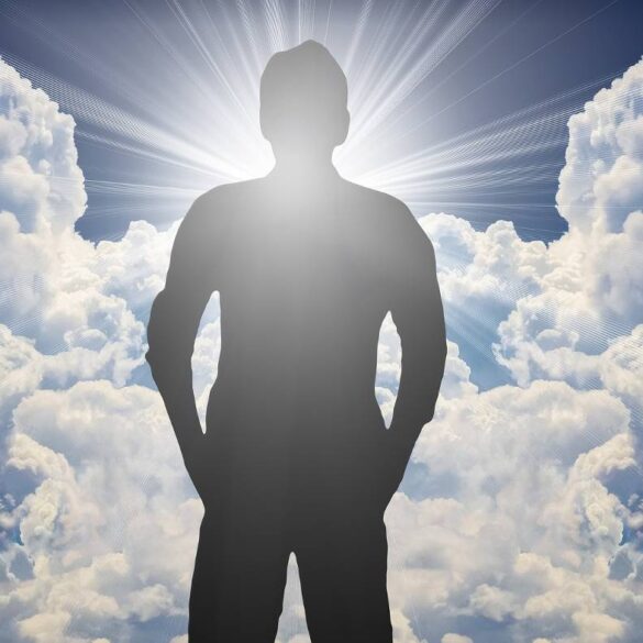 Meditative silhouette in front of clouds - The 40-Day Challenge: Meditate on Your Fear of Death for 40 Days