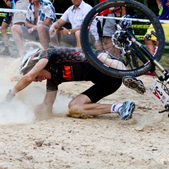 man falling off a bike - Stoic in Training: Tempering My Reaction to Whatever Happens