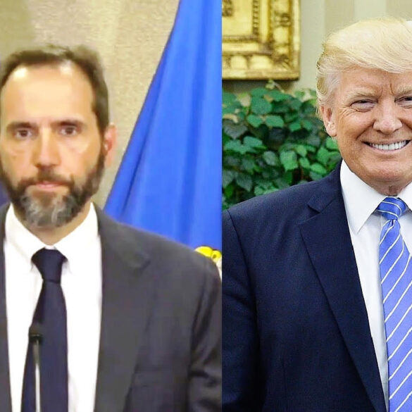 Composite photo with Special Counsel Jack Smith on left and Donald Trump on right - The Indictment: Thoughts Inspired by Neal Katyal’s Speech