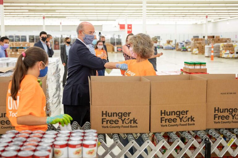 Governor Tom Wolf at food bank in Pennsylvania - We Must Treat Our Fellow Citizens as Beings, Not Objects