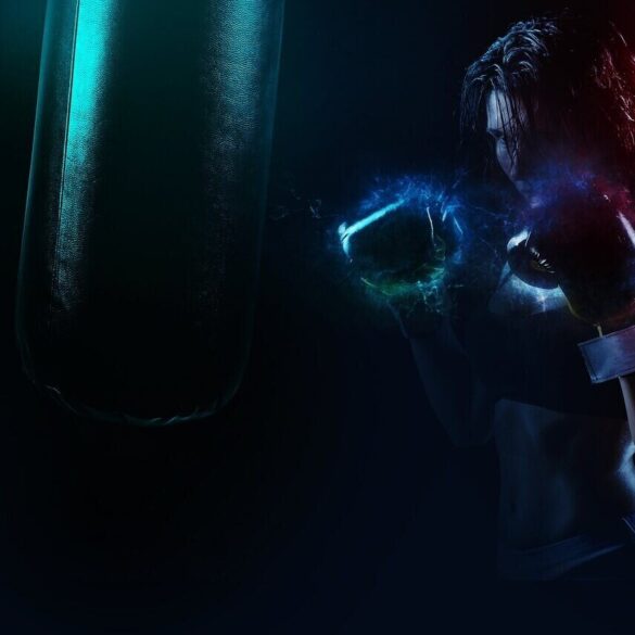 woman boxer alone in a gym - Boxing Is My Yoga—It Promotes Self-Awareness and Brain Care