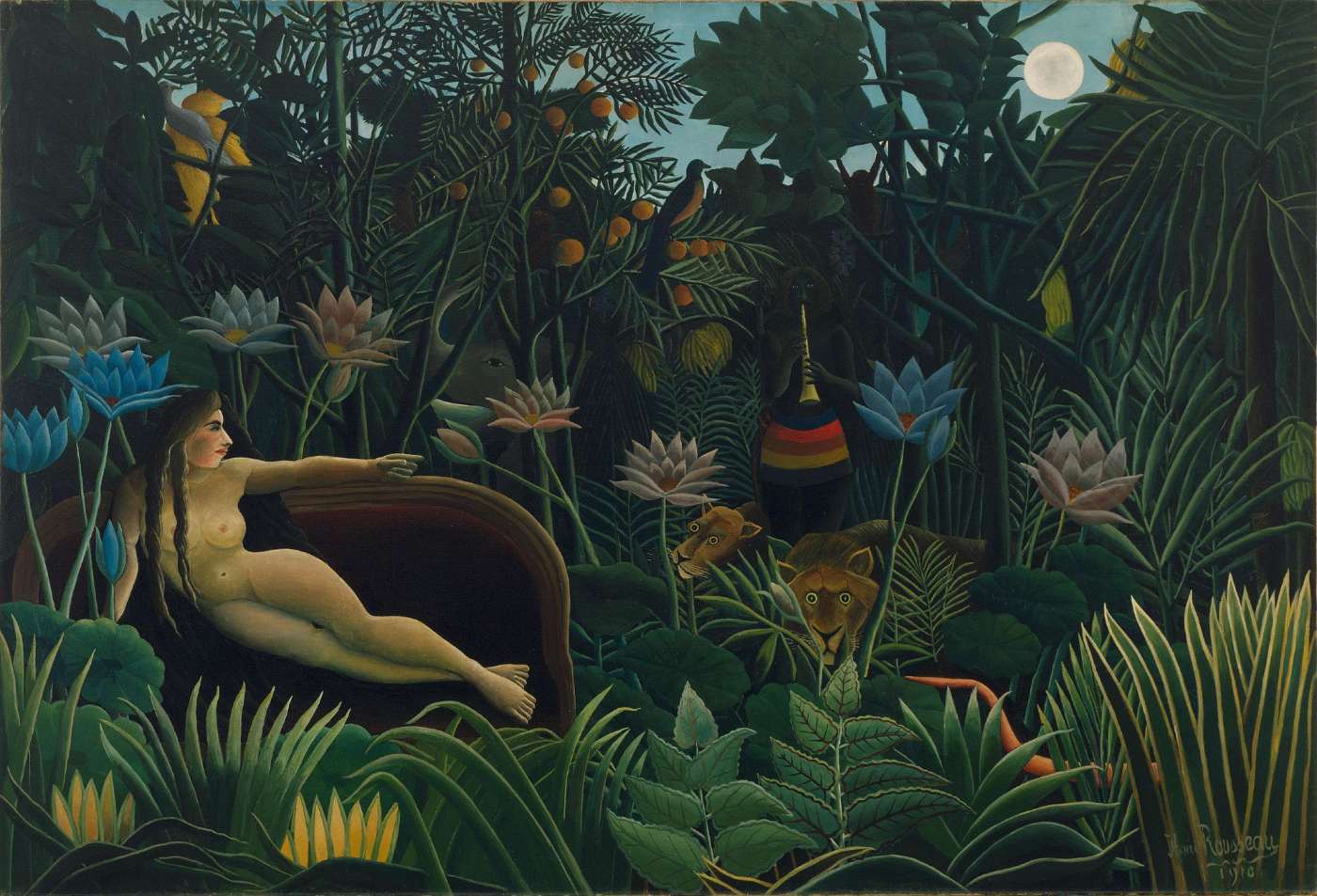 A WEEK OF BEING SCHOOLED BY DREAMS: 3 dreams examined with a Jungian lens 13 Henri Rousseau painting, "The Dream" - Examining My Inner Life: 7 Days of Unforgettable Dreams