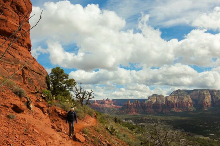 WALKING ANCESTRAL MEDITATION: Try this healing exercise for adoptees and their loved ones 41 Woman hiking on cliffs in Sedona, Arizona - Ancestral Healing for Adoptees: Try This Walking Meditation