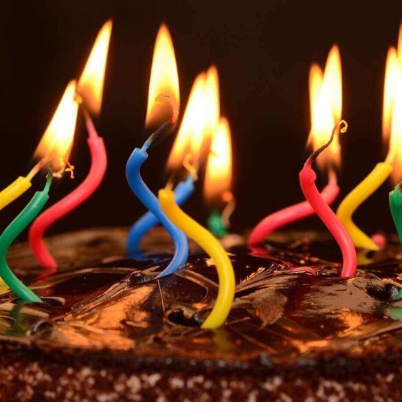 candles on a birthday cake