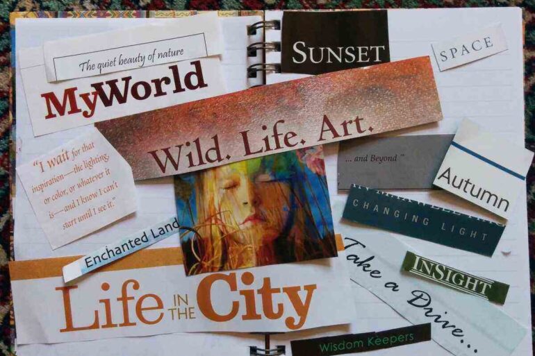 travel collage of photos and words - Collage Art: Discover the Therapeutic Benefits Today