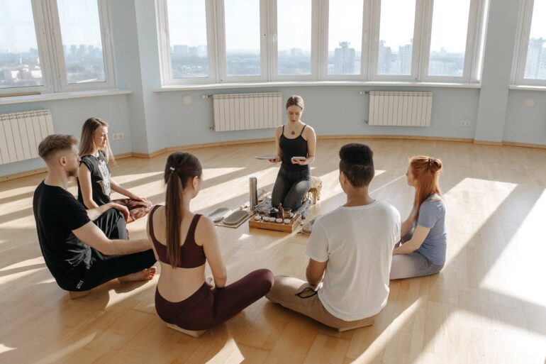 Small group meditating - A Therapeutic Journey: 3 Inspiring Paths to Acceptance