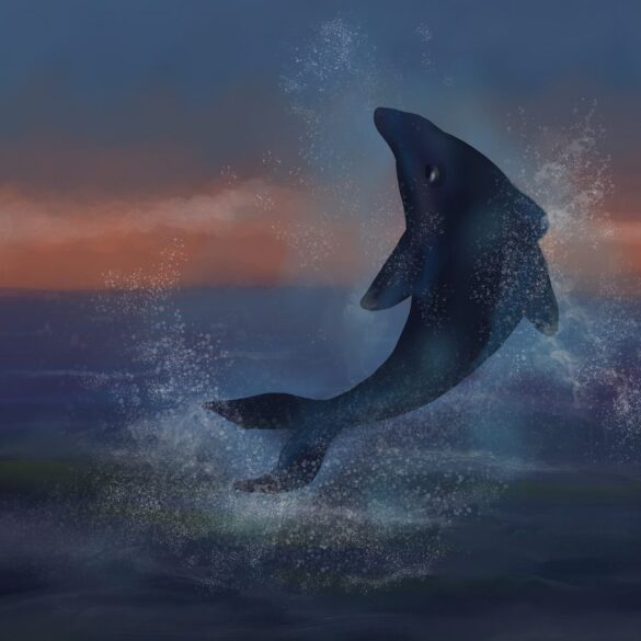 Dolphin jumping out of waves - A Wave in Search of Oneness: Discovering Universal Spirit